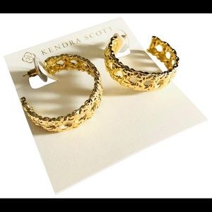 Kendra Scott Natalie Hoop Earrings in Vintage Gold
